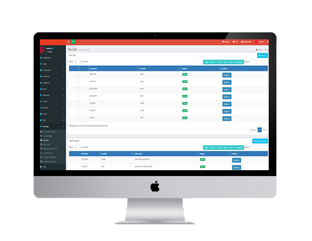 POS Tax inventory